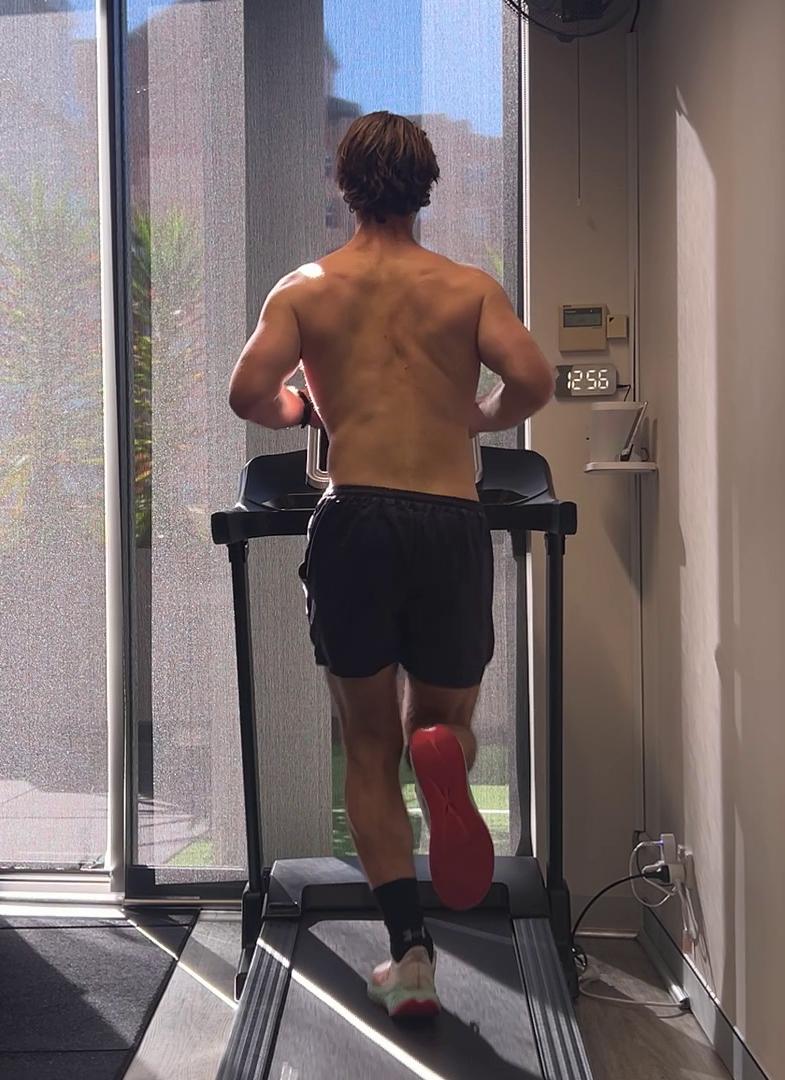 A picture containing sport, exercise device, person, indoor
Description automatically generated