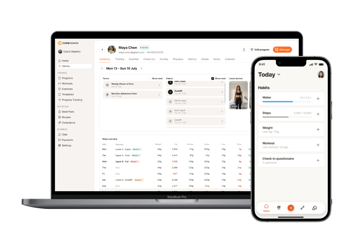 CoreCoach Habits and Check-ins