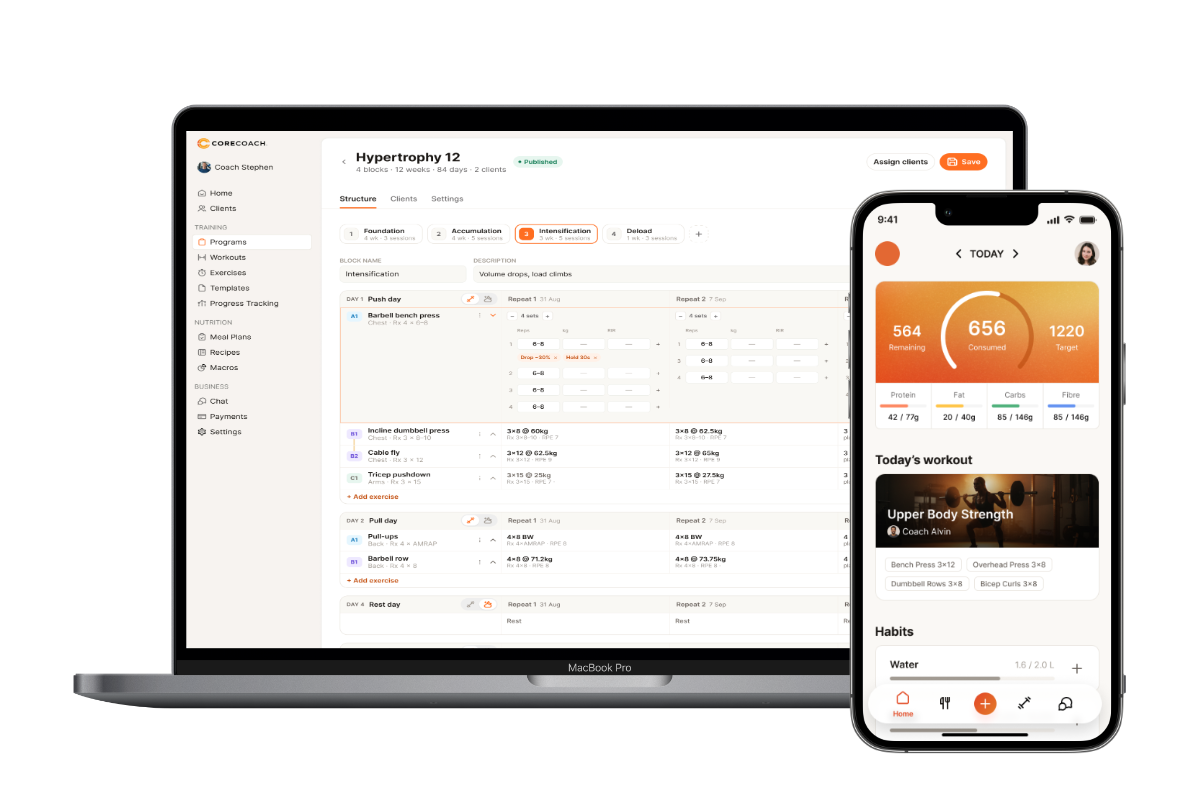 CoreCoach Training Builder