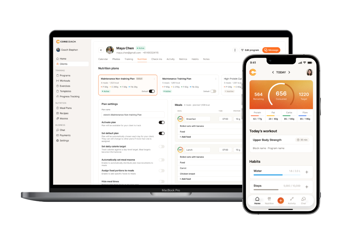 CoreCoach Nutrition Builder