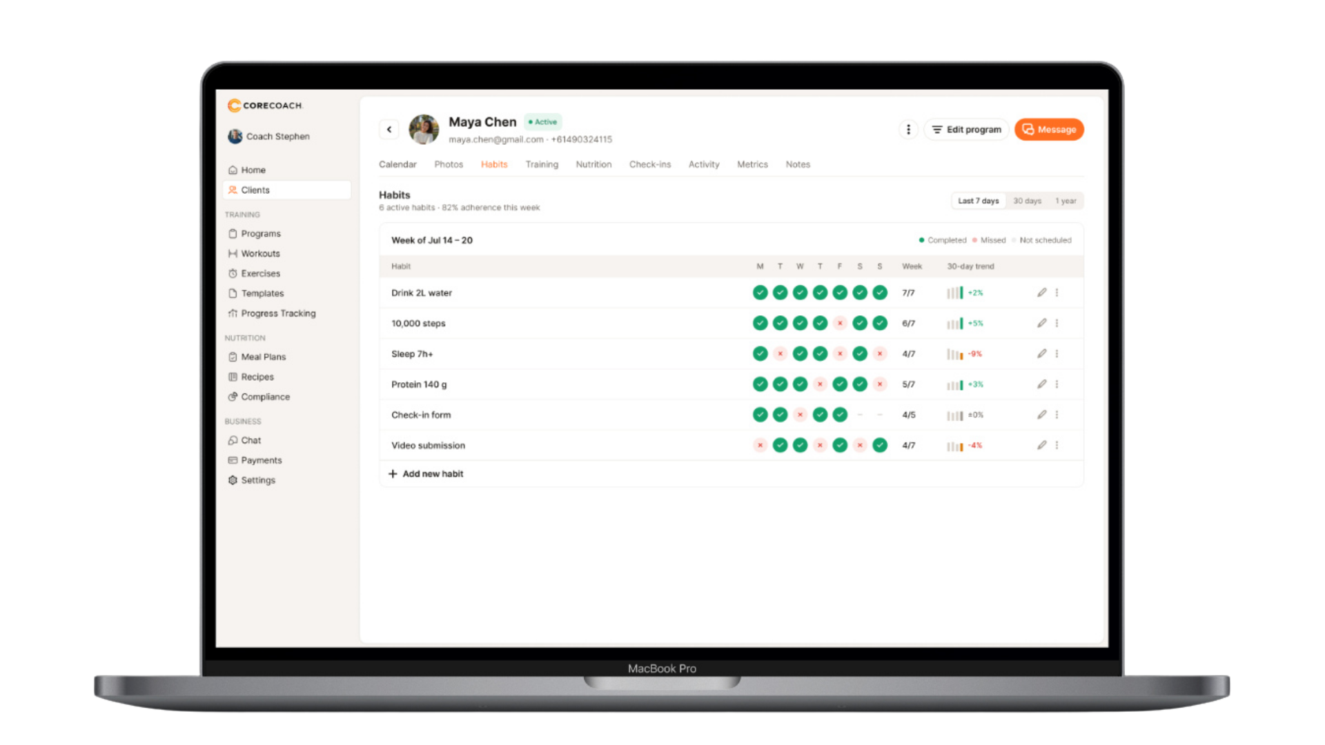 CoreCoach Analytics